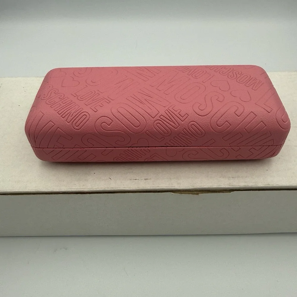 Moschino Pink Love Hard Glasses Case + New Love Moschino Black Lense Cloth